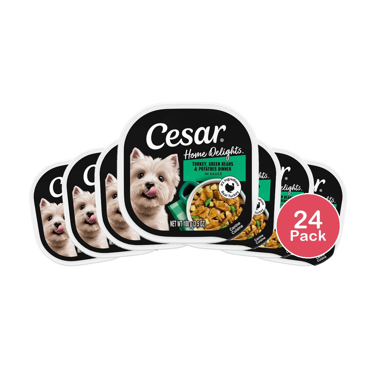 Cesar Home Delights Turkey, Potato & Green Beans 3.5 Oz (Pack of 24)