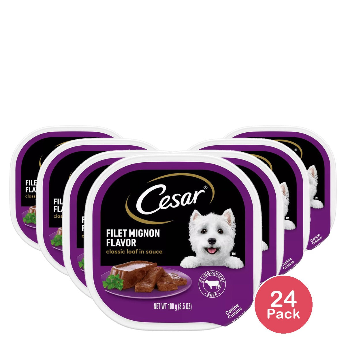 Cesar Select Filet Mignon 3.5 Oz (Pack of 24)