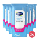 Cetaphil Gentle Skin Cleansing Cloths 50 Count (Pack of 12)