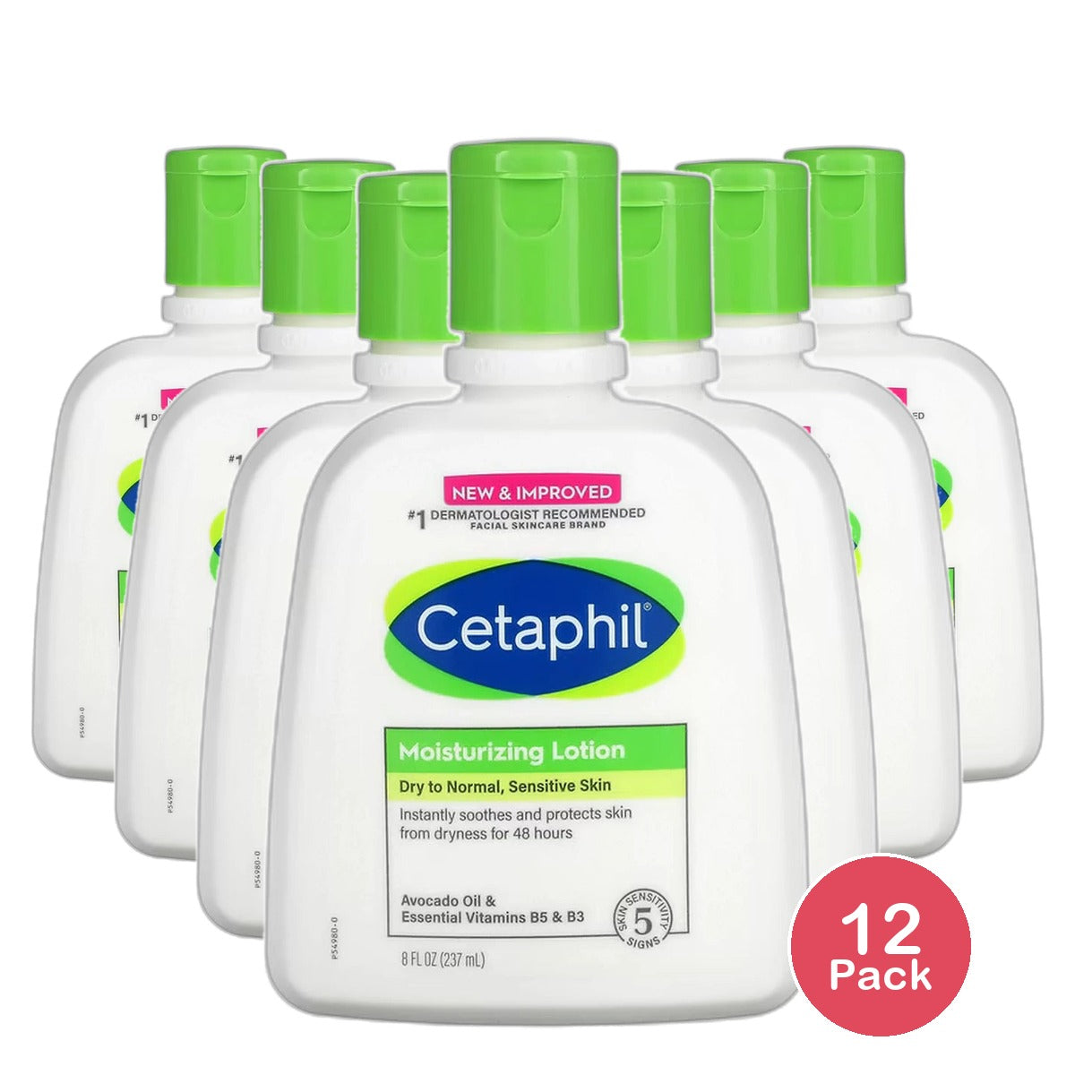 Cetaphil Moisturizing Lotion for Dry To Normal Sensitive Skin Avocado Oil 8Oz (Pack of 12)
