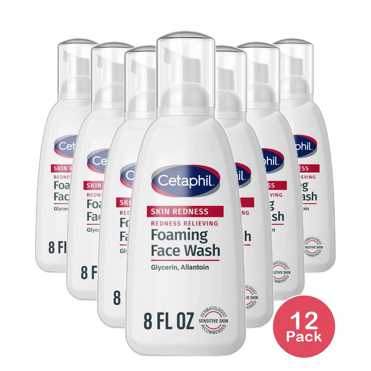 Cetaphil Redness Control Daily Foaming Face Wash 8Oz (Pack of 12)