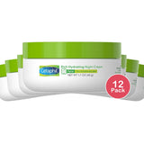 Cetaphil Rich Hydrating Night Cream with Hyaluronic Acid 1.7 Ounce (Pack of 12)