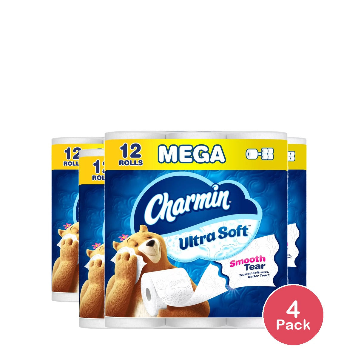 Charmin Ultra Soft Toilet Paper 12 Mega Rolls 224 Sheets Per Roll (Pack of 4)