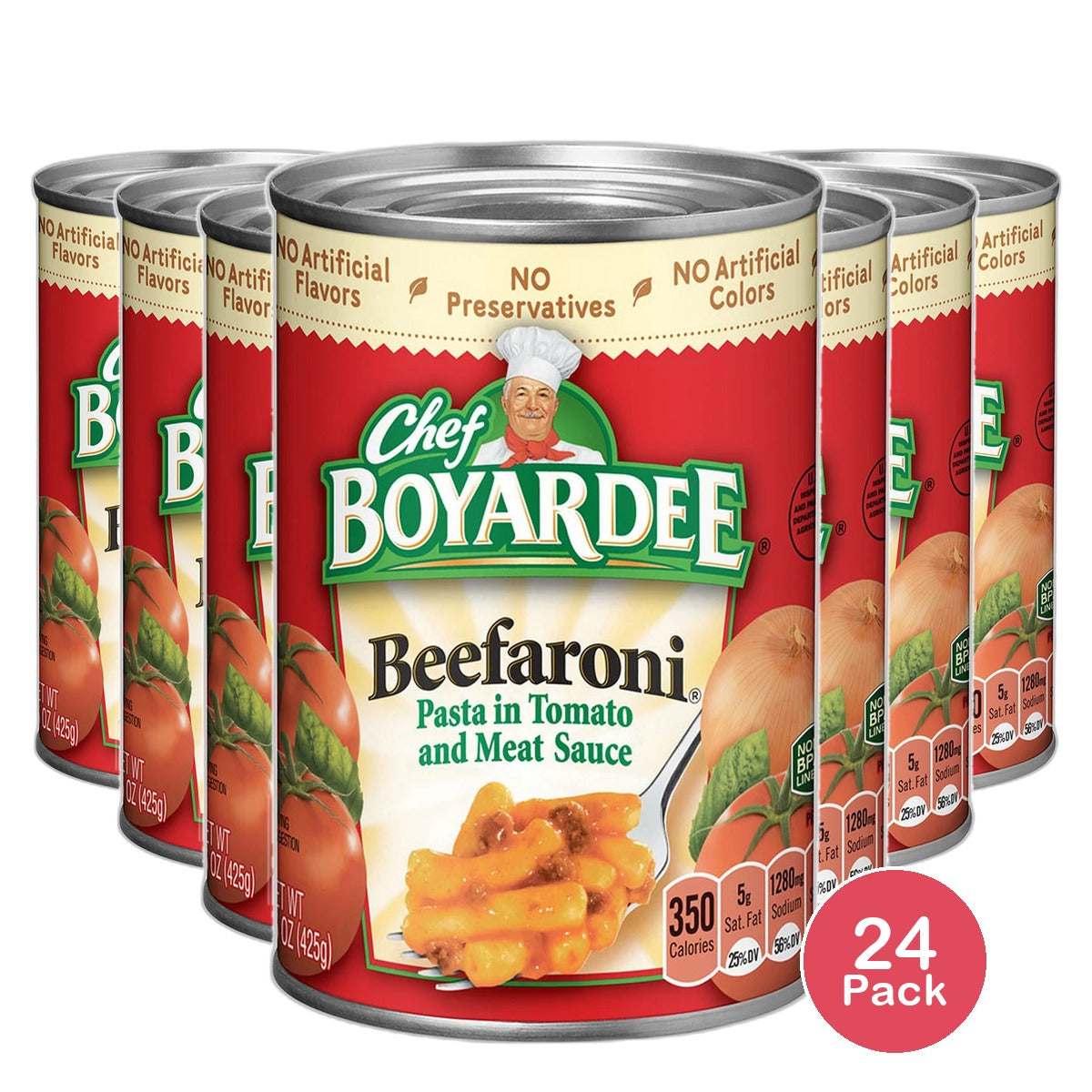 Chef Boyardee Beefaroni Pasta In Tomato and Meat Sauce 15Oz (Pack of 24)