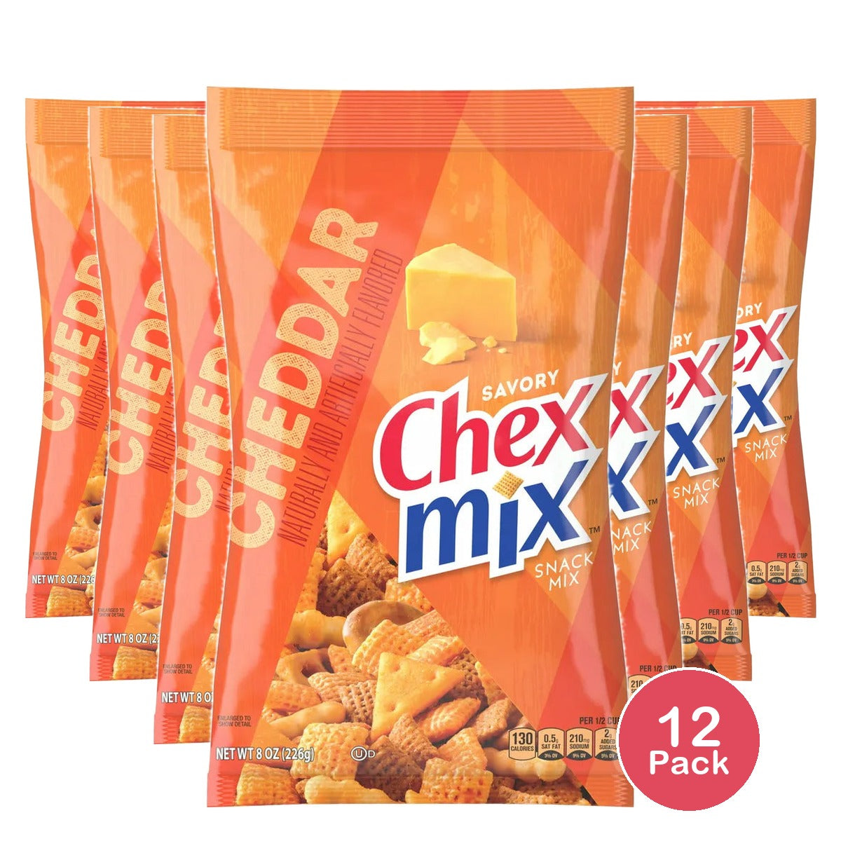 Chex Mix Cheddar Snack Mix 8 oz (Pack of 12)