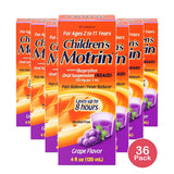 Children's Motrin Pain Reliever/Fever Reducer Liquid - Ibuprofen (NSAID) - Grape - 4 fl Oz (Pack of 36)