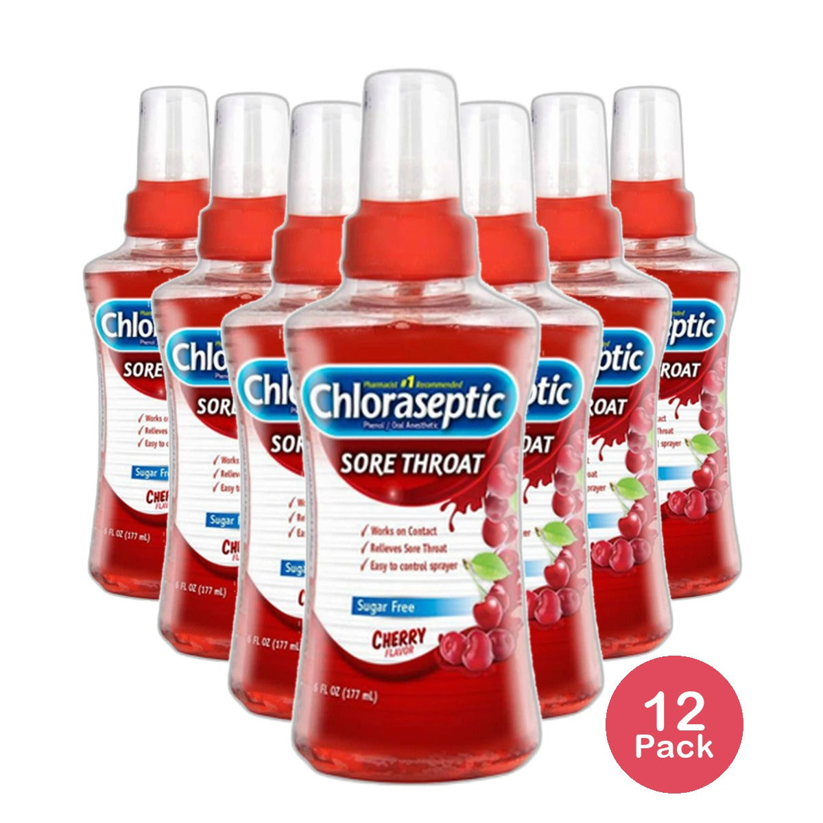 Chloraseptic Sore Throat Spray Cherry6Oz (Pack of 12)