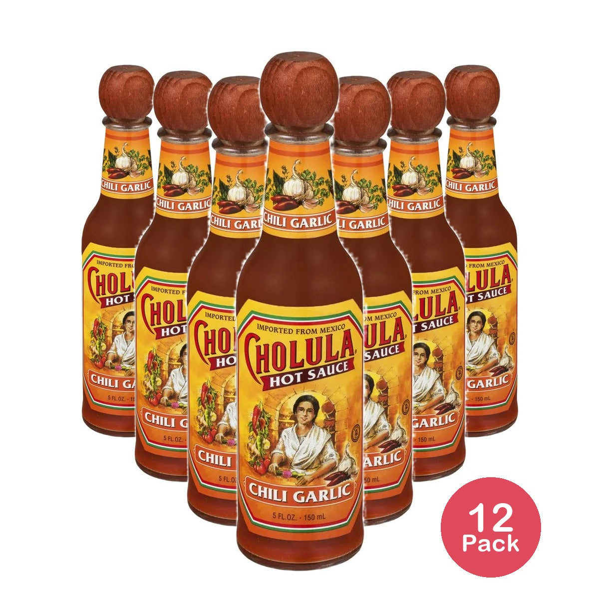 Cholula Chili Garlic Hot Sauce 5 oz (Pack of 12)