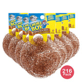 Chore Boy Ultimate Copper Scrubber Scouring Pad, Pure Copper (Pack of 216)