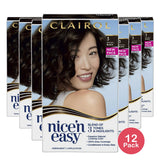 Clairol Nice & Easy Permanent Hair Color 3 Brown Black Kit 6.26Oz (Pack of 12)