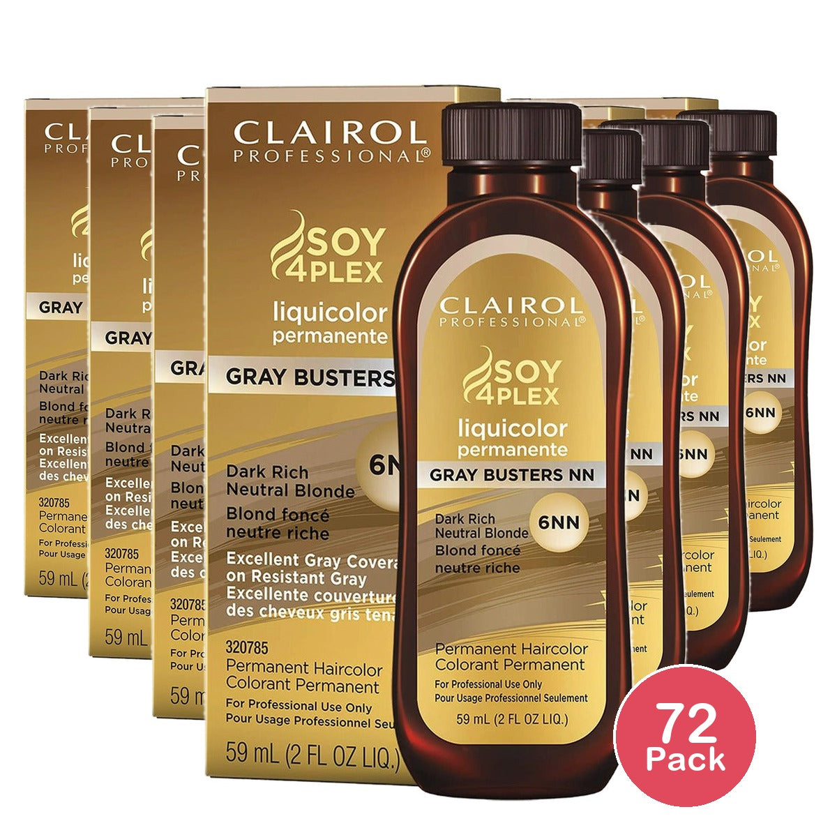 Clairol Professional Liquicolor Permanent Hair Color 6nn (Pack of 72)