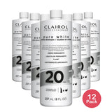 Clairol Pure White 20 Volume Creme Developer 8 oz Lightener (Pack of 12)