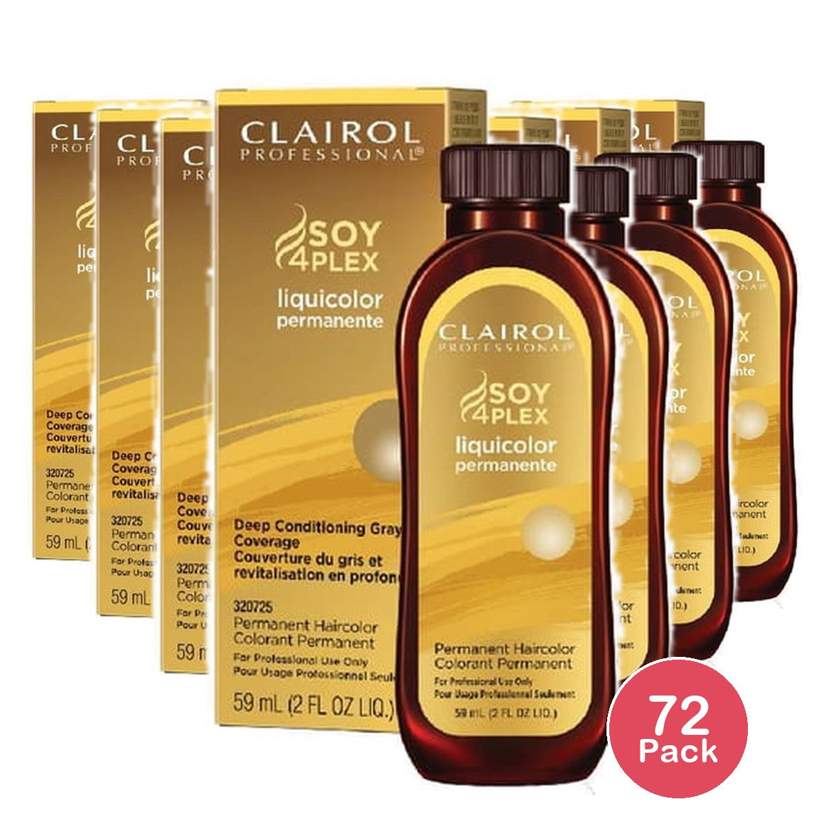 Clairol Soy 4Plex Liquicolor Permanente 7G/41G Medium Gold Blonde nan (Pack of 72)