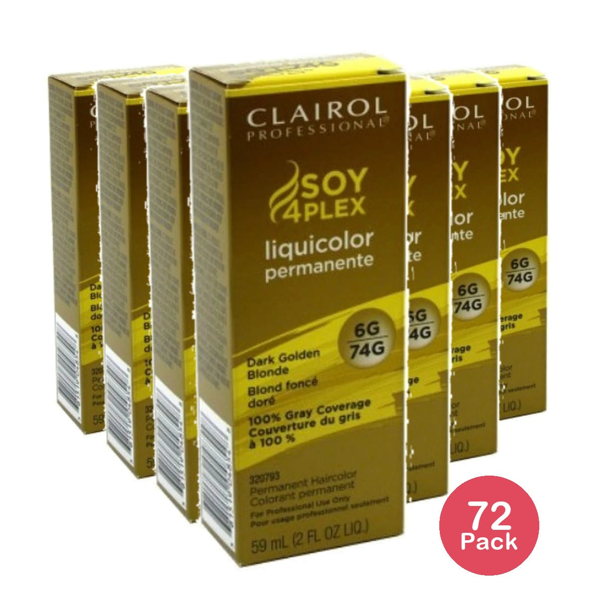 Clairol Soy Liquicolor Permanente 6G/74G  Dark Gold Blonde 2 Fl. Oz (Pack of 72)
