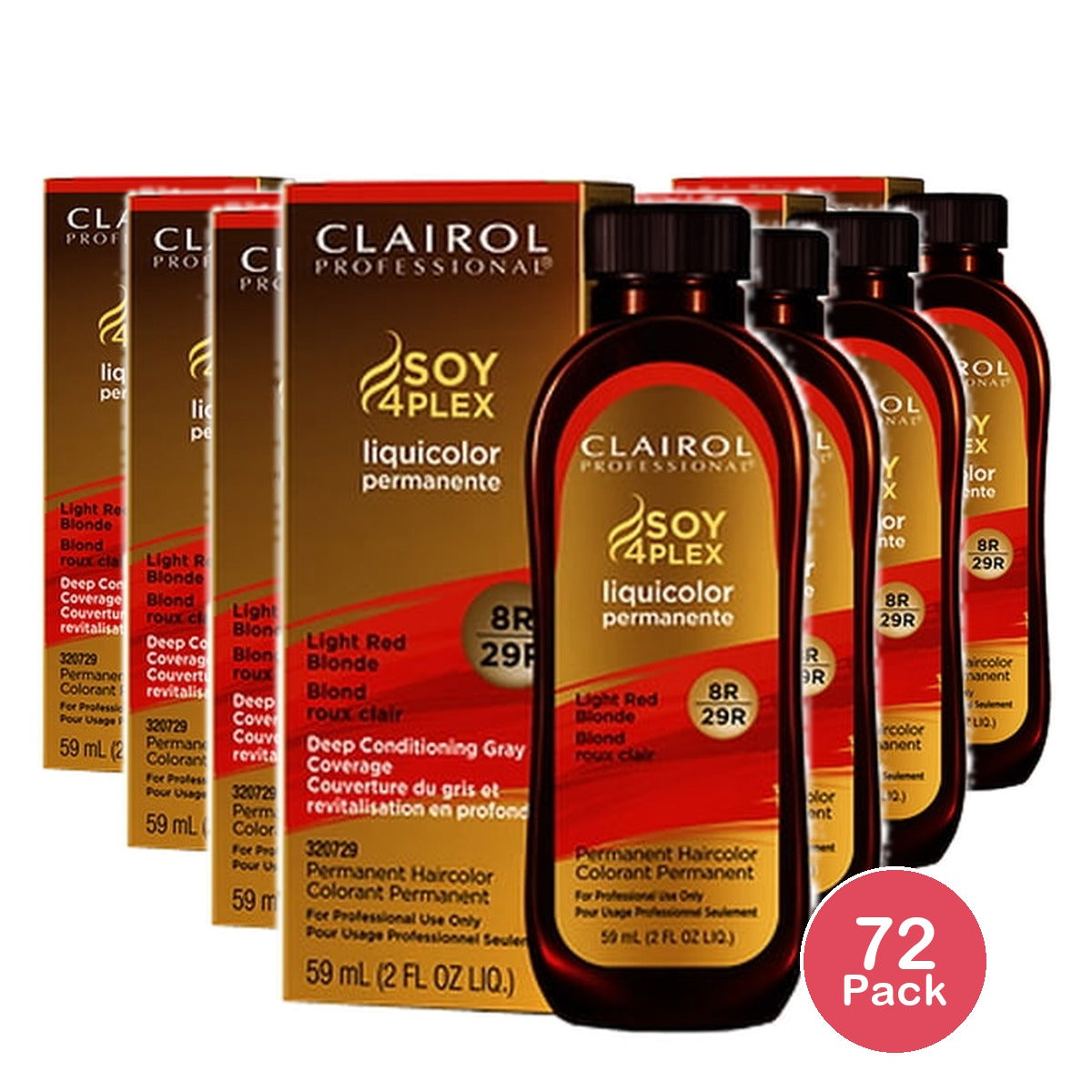 Clairol Soy Liquicolor Permanente 8R/29R  Light Red Blonde nan (Pack of 72)