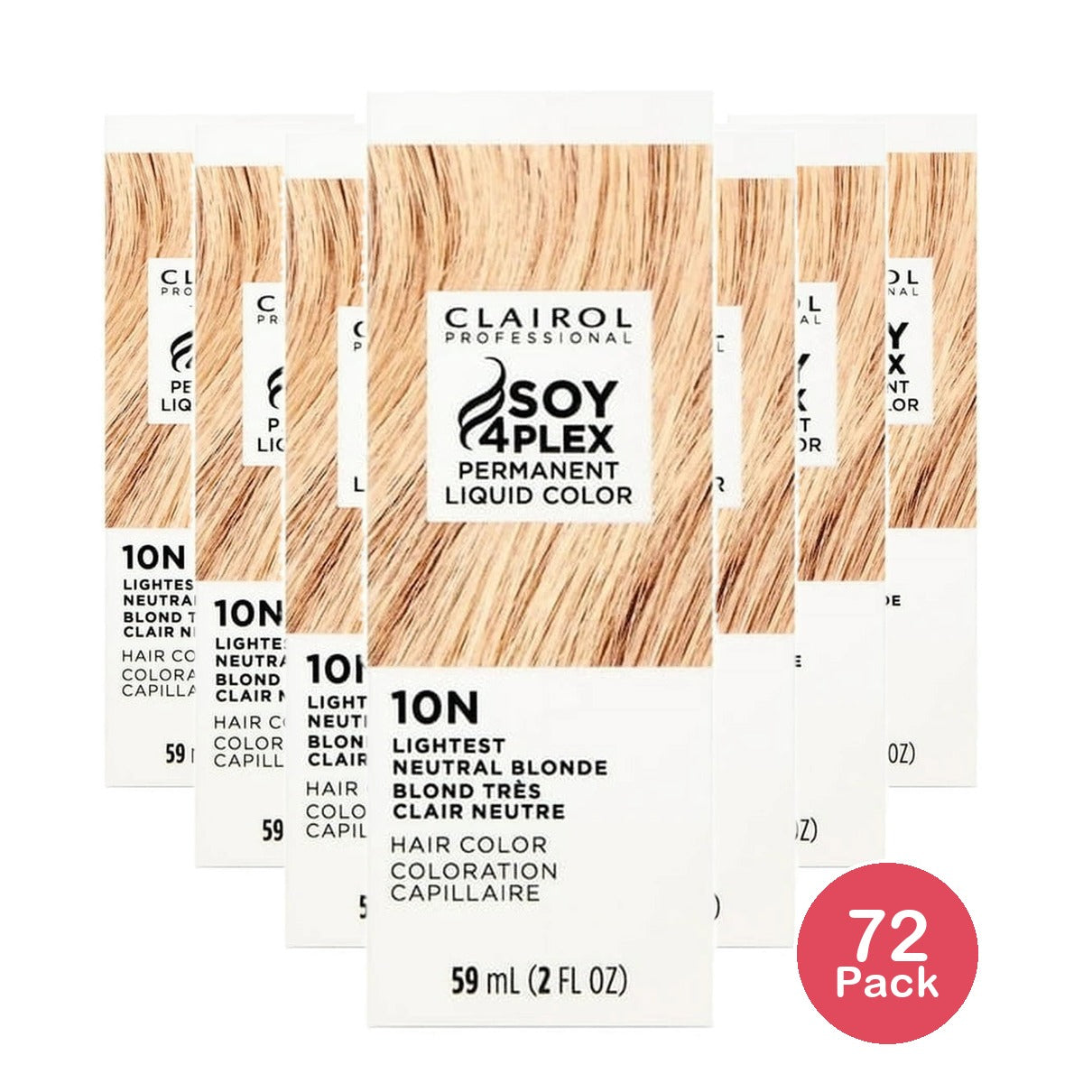 Clairol Soy4plex Liquicolor Permanent Hair Color - 10N/12B1 Lightest Neutral Blo 2 Fl. Oz (Pack of 72)