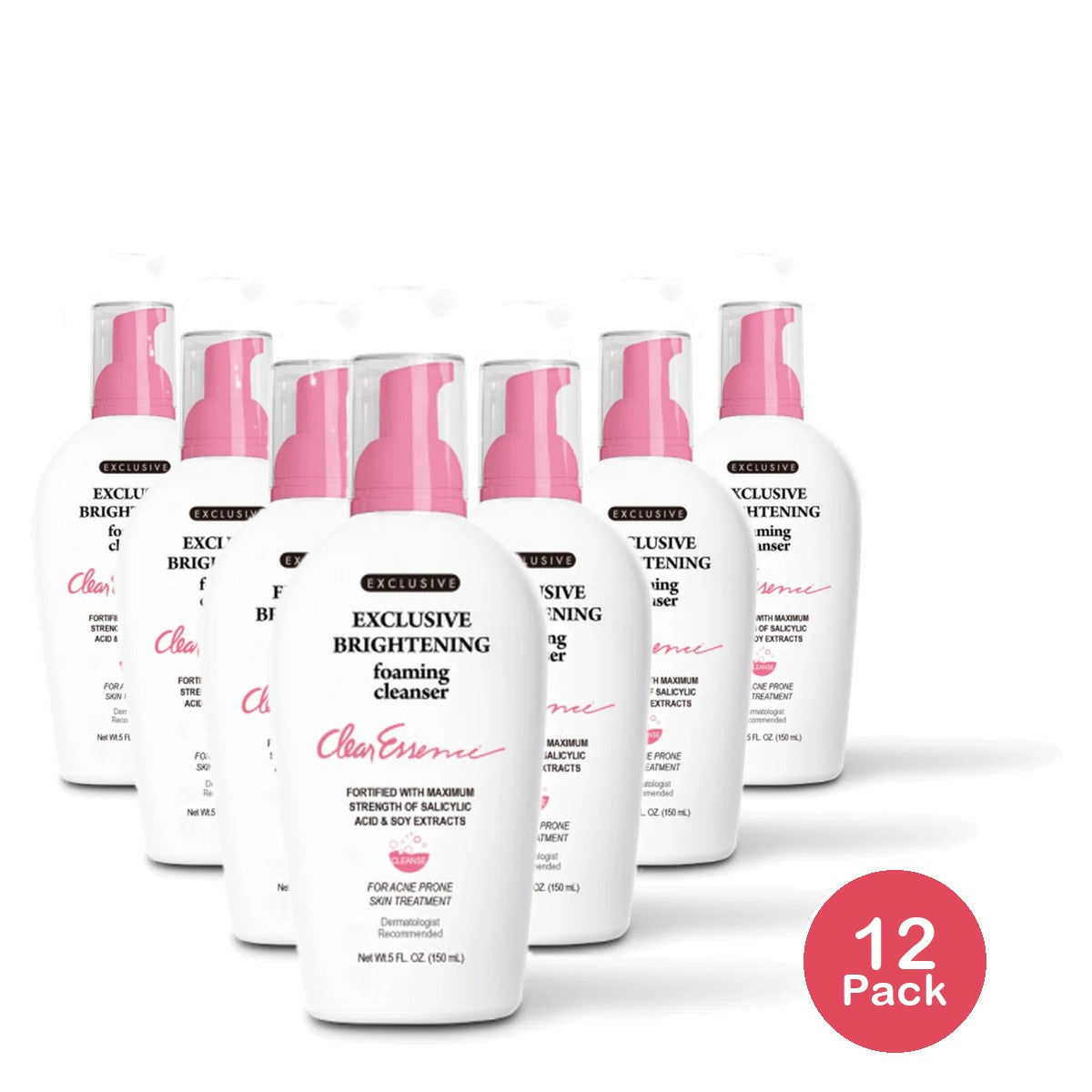 Clear Essence Exclusive Brightening Foaming-Dermatologist Recommended Gentle Fac 5. Oz (Pack of 12)