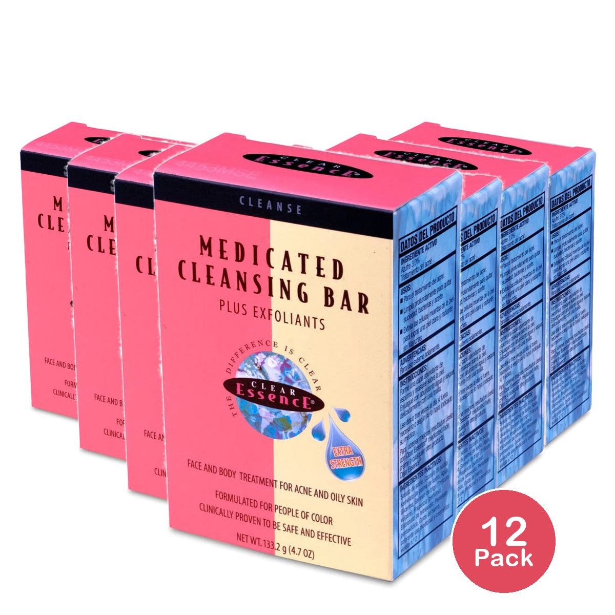 Clear Essence Exfoliant - Face and Body Soap - Complexion Soap - Soap for Men 4.7 Oz (Pack of 12)