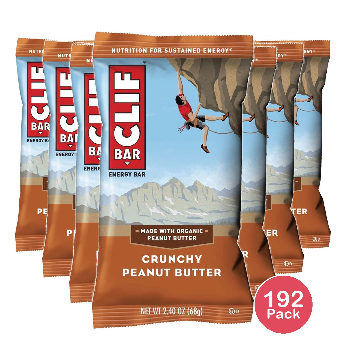 Clif Bar Crunchy Peanut Butter Energy Bar 2.4 Oz (Pack of 192)