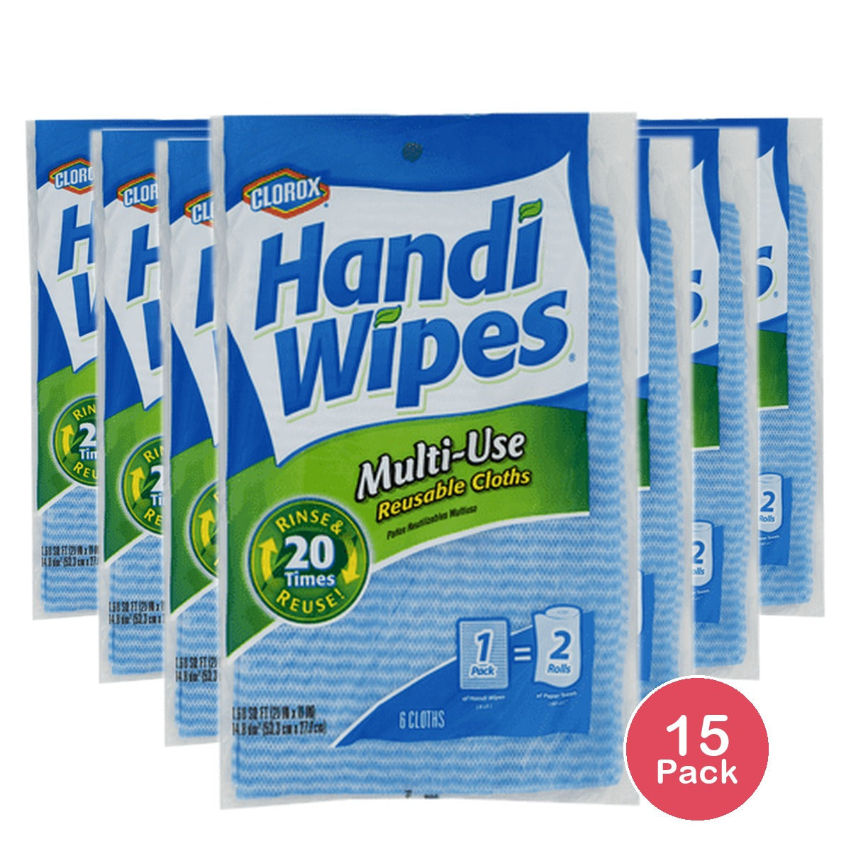 Clorox Handi Wipes Multi-Use Cloth 1.6 Sq Ft (Pack of 15)