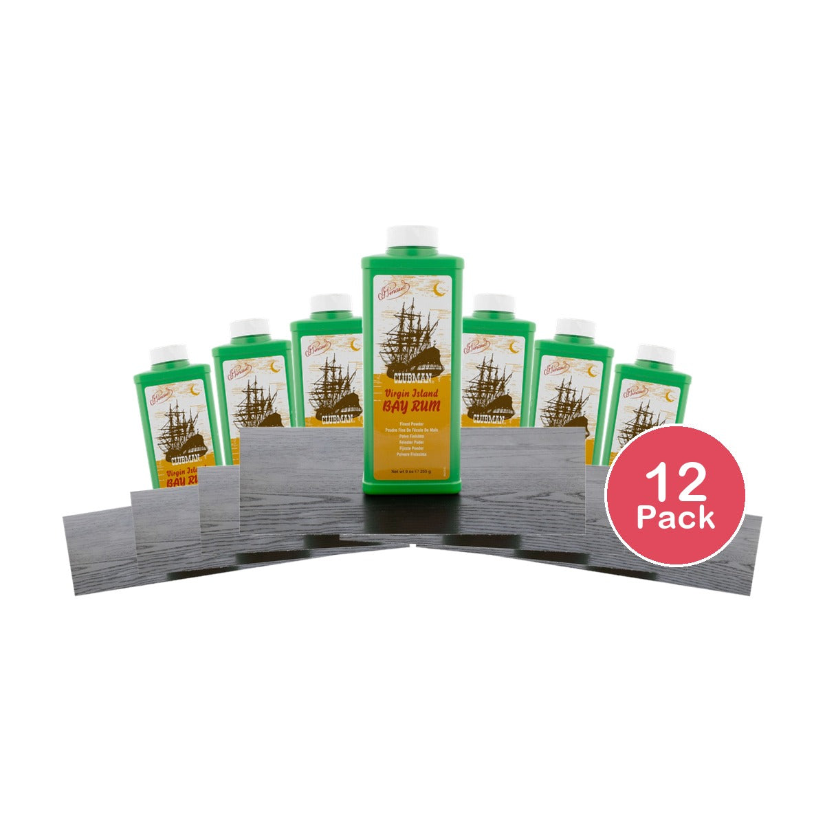 Clubman Finest Powder Bay Rum 9 Oz (Pack of 12)