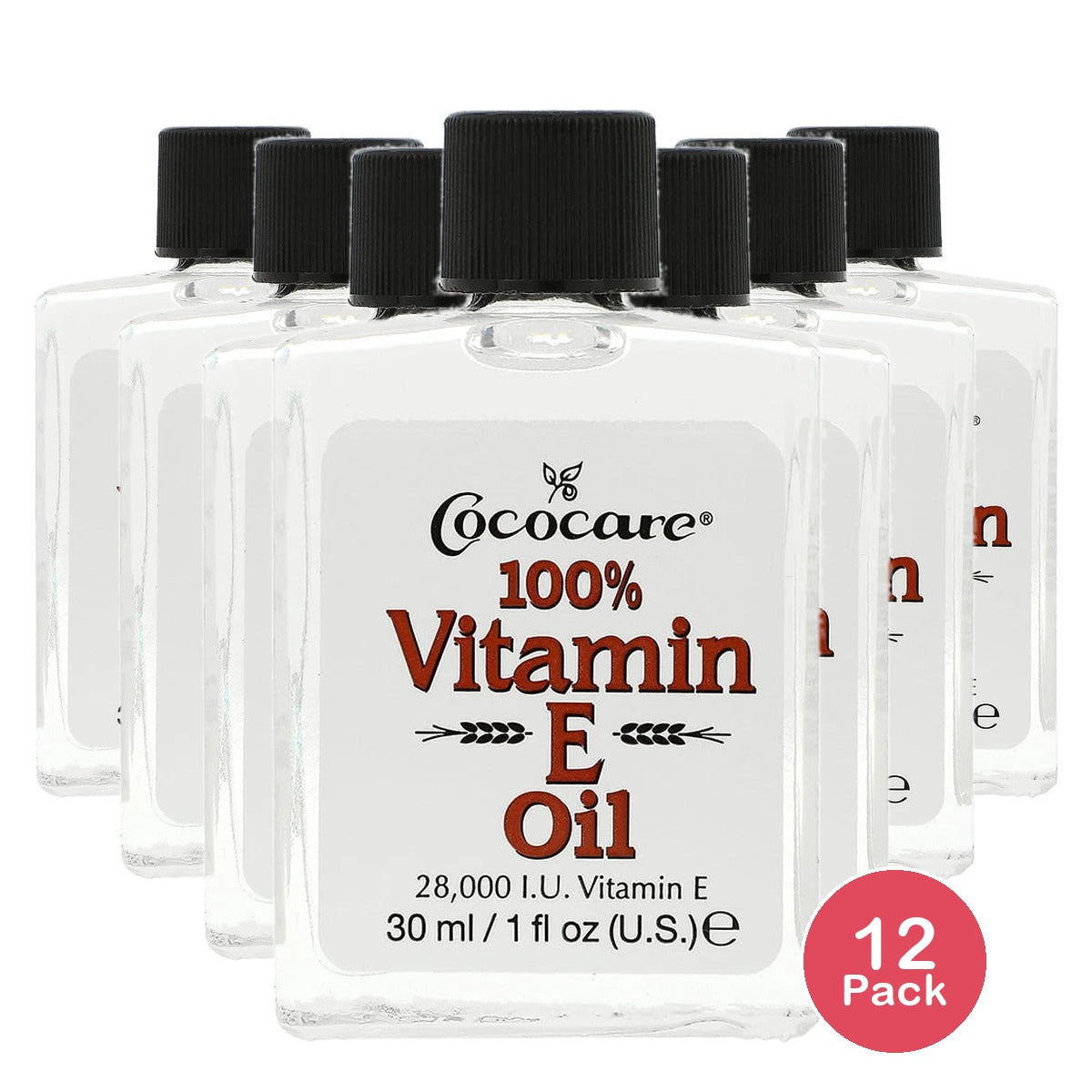Cococare 100% Vitamin E Oil 1 fl oz (30 ml) (Pack of 12)
