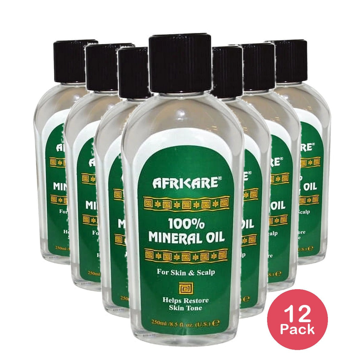 Cococare Africare 100% Mineral Oil 8.5 fl oz (250 ml) (Pack of 12)