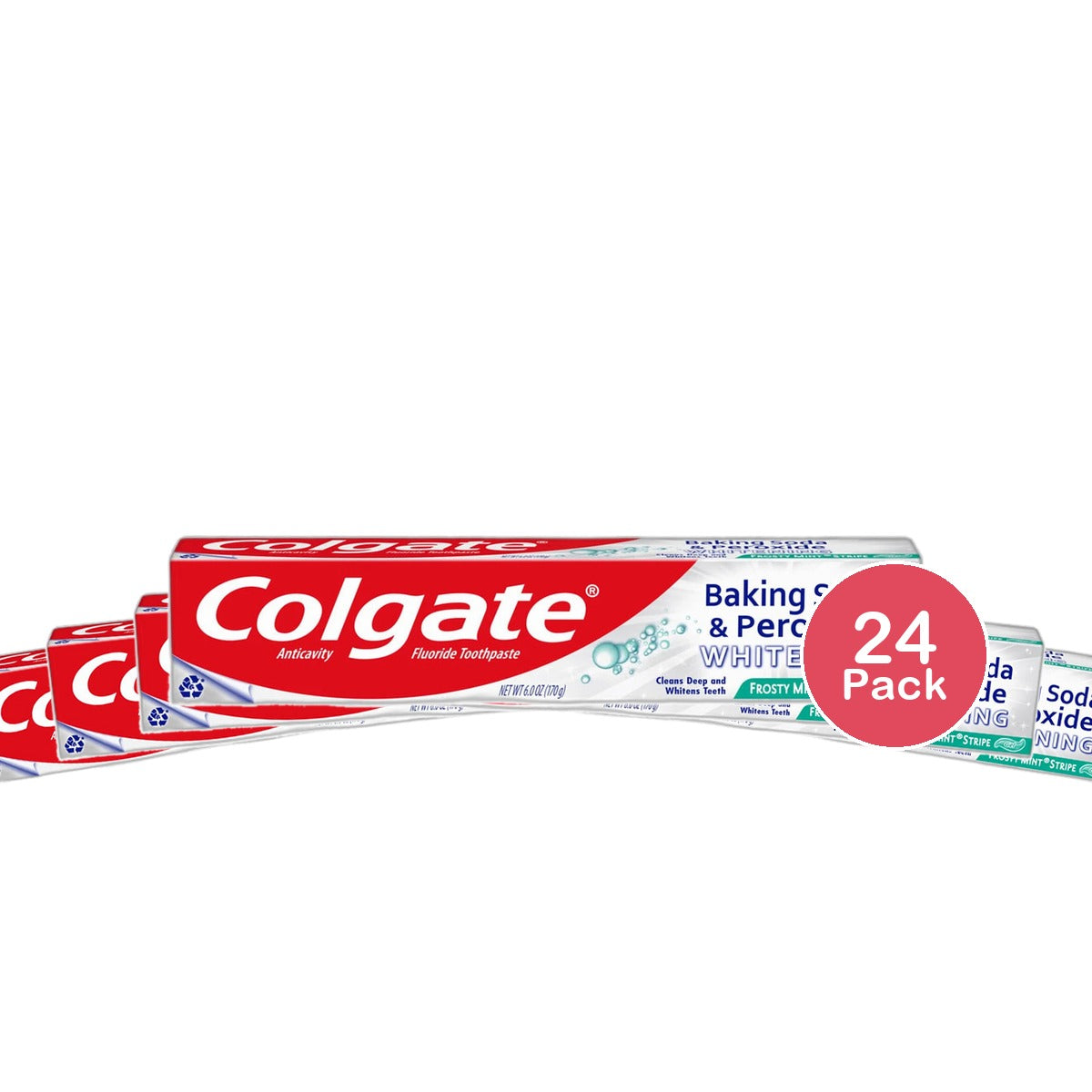Colgate Baking Soda and Peroxide Whitening Gel Toothpaste Frosty Mint 6Oz (Pack of 24)
