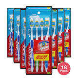 Colgate Extra Clean Flexible Grip Adult Manual Toothbrush, Medium, 4 Pack 2.56oz (Pack of 18)