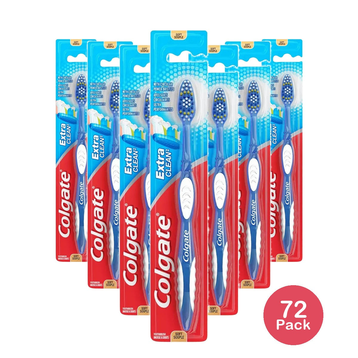 Colgate Extra Clean Full Head ToothBrush Soft 2.496oz (Pack of 72)