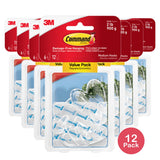 Command Clear Hooks Medium 6-Pack (Pack of 12)