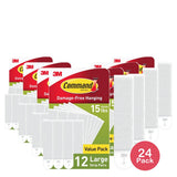 Command Large Picture Hangers 15 lbs (Pack of 24)