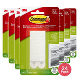 Command Large Picture Hangers White Damage-Free Hanging 4 Pairs 16 Oz (Pack of 24)