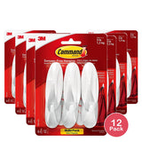 Command Medium Plastic Decorative Hooks White (Pack of 12)