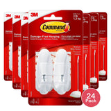 Command Medium Wire Hooks White 10cm (Pack of 24)