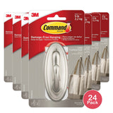 Command Traditional Hook Brushed Nickel Large (Pack of 24)