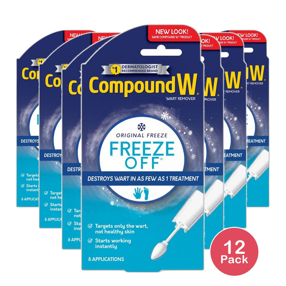 Compound W Freeze Off Wart Removal System 8 Applecators 3oz (Pack of 12)