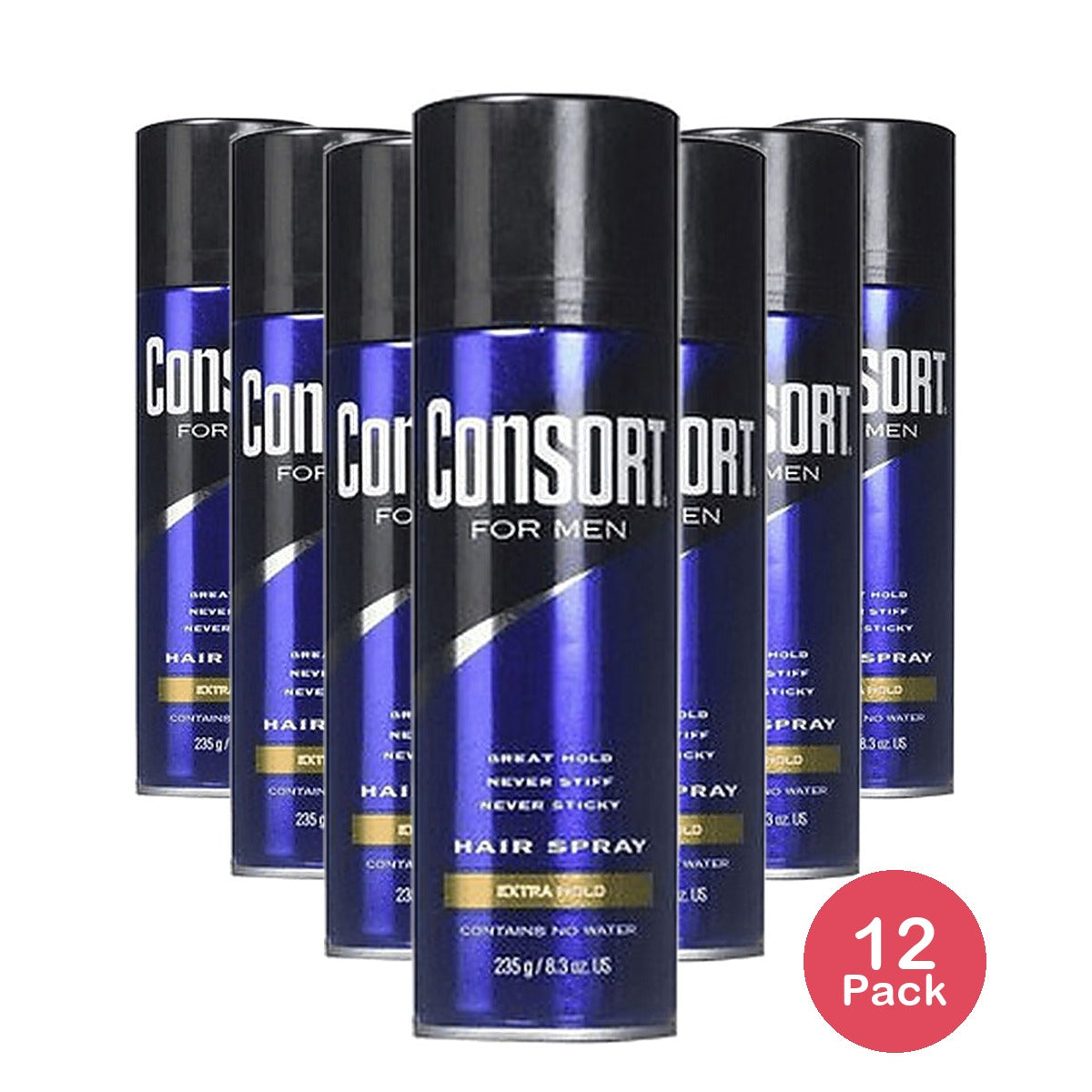 Consort For Men Extra Hold Hair Spray 8.3 Oz (Pack of 12)
