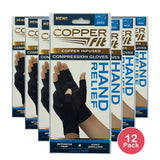 Copper Fit Hand Relief Compression Gloves Large/Extra Large As Seen on TV 2.31Oz (Pack of 12)