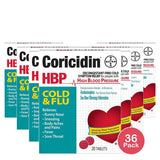 Coricidin HBP Cold & Flu Relief Tablets High Blood Pressure 20 Ct (Pack of 36)