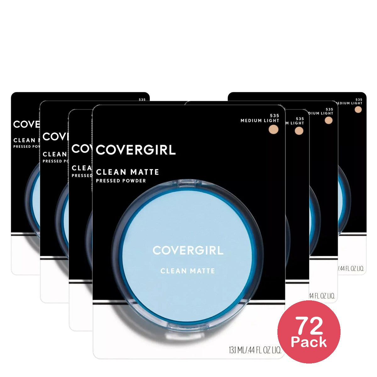 Cover Girl Clean Matte Pressed Powder Oil Control Medium Light #535 0.44Oz (Pack of 72)