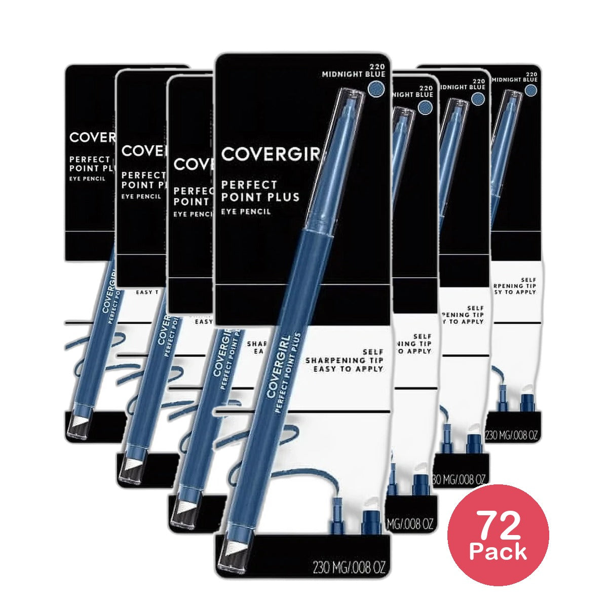 Cover Girl Perfect Point Plus Self Sharpening Eye Pencil Dark Blue #220 0.32Oz(Pack of 72)