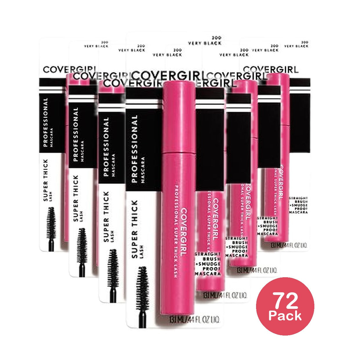 Cover Girl Professional Super Thick Lash Mascara Very Black 0.63oz (Pack of 72)