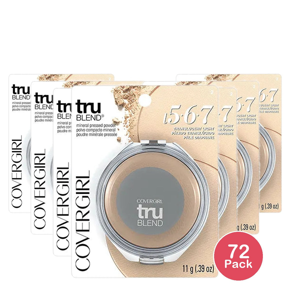 Cover Girl Trublend Pressed Powder Translucent Light #21 0.39Oz (Pack of 72)