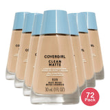 COVERGIRL Clean Matte Liquid Foundation Buff Beige 525, 1fl Oz (Pack of 72)