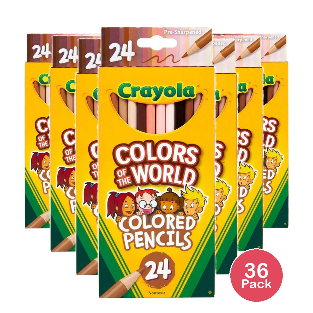 Crayola Colored Pencils 24 Pack Colors of the World Skin Tone Colored ...