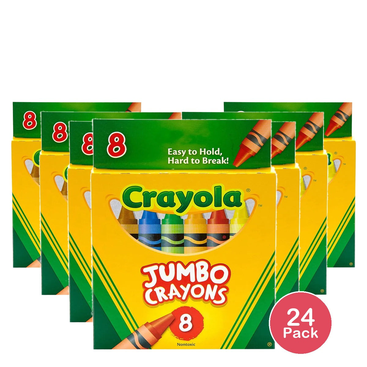 Crayola Crayons Jumbo 8Ct Peggable Tuck BoxBin389 3.04oz (Pack of 24)
