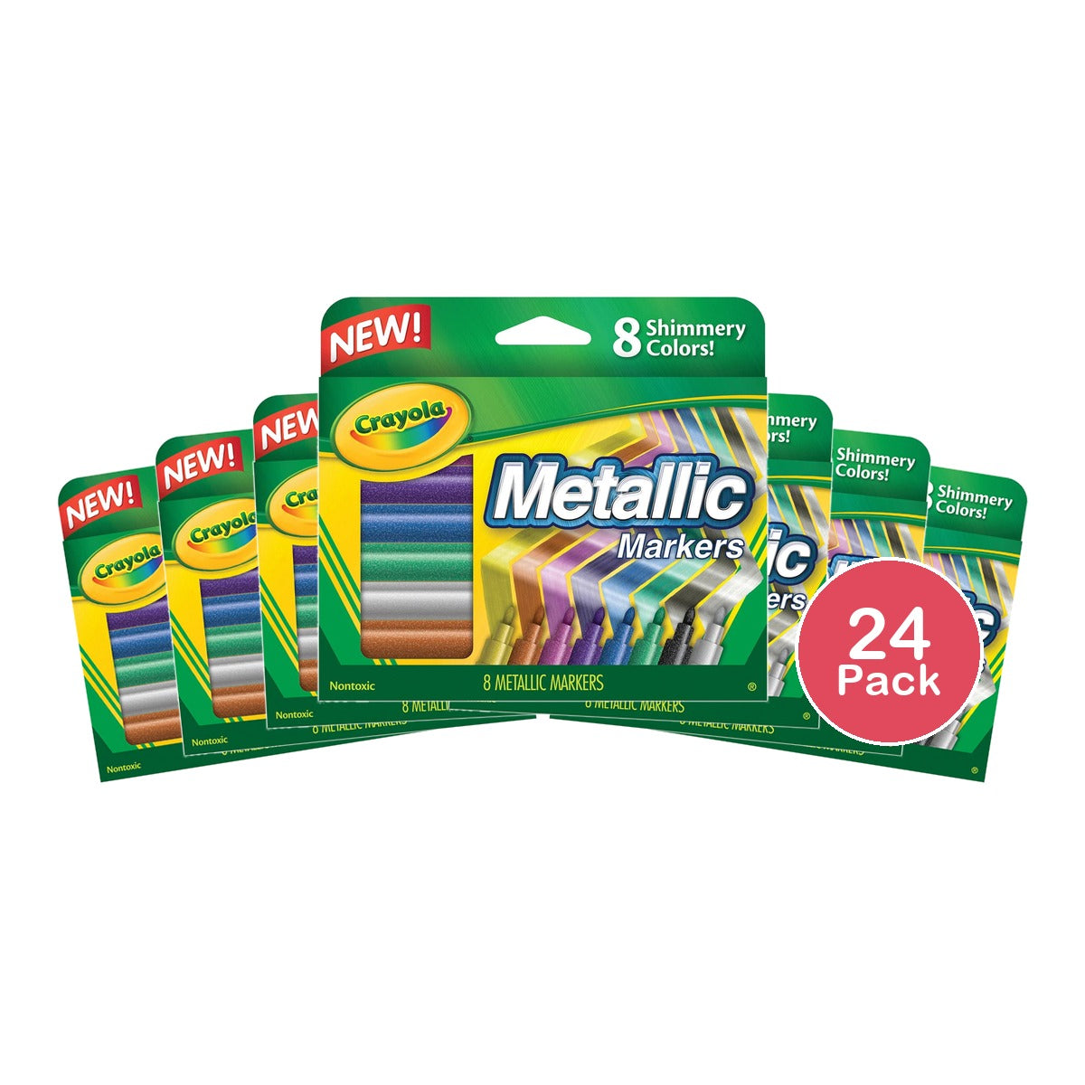 Crayola Metallic Markers-Shimmery Colors 8/Pkg (Pack of 24)