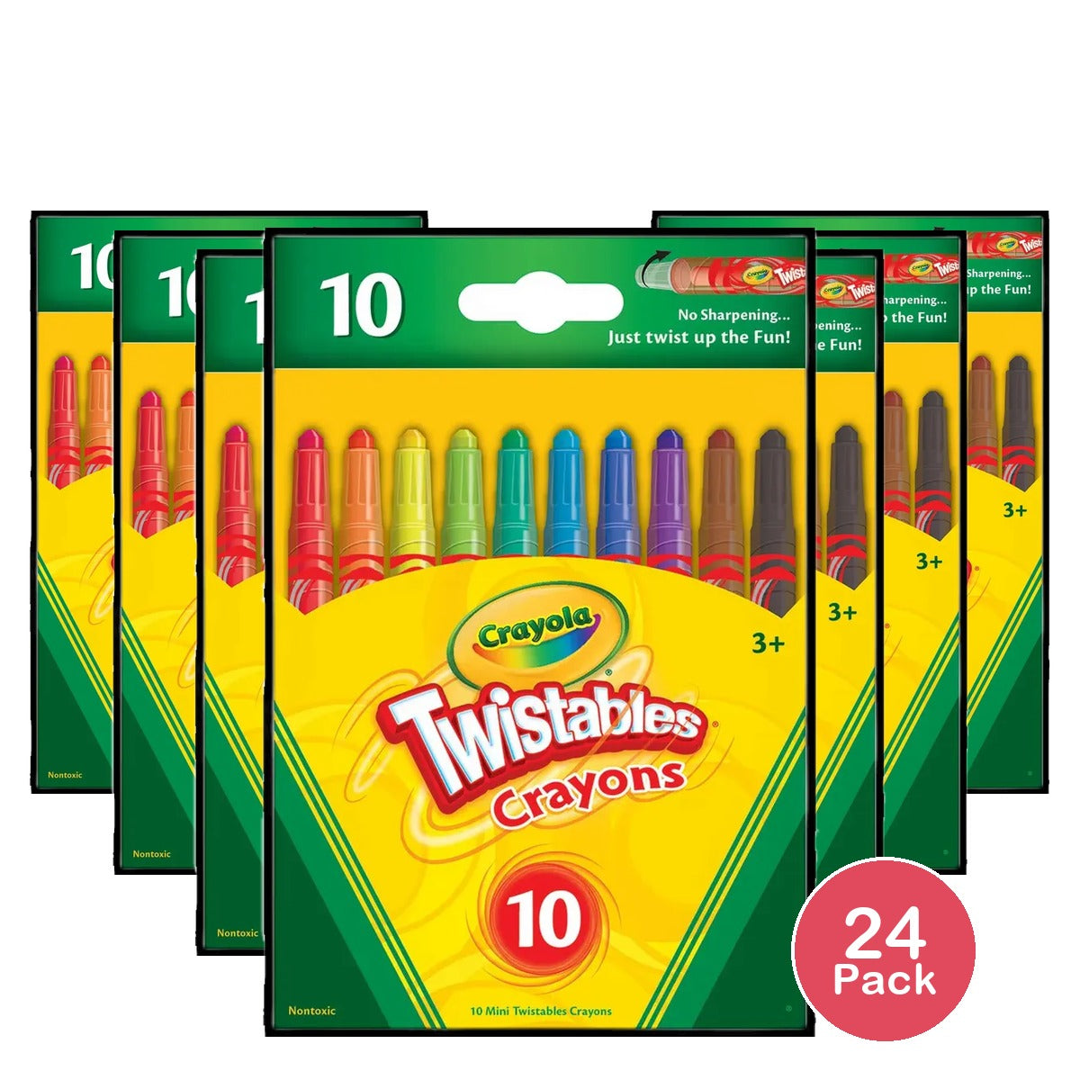 Crayola Mini Twist Crayons 10 Ct 0.32Oz (Pack Of 24)