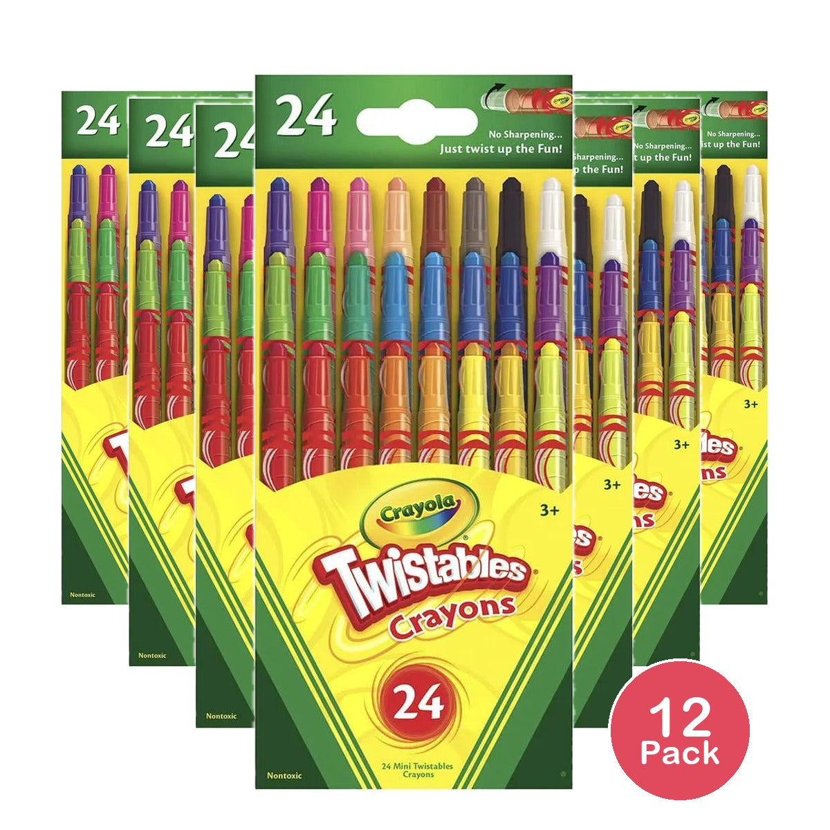 Crayola Mini Twistables Crayons Nontoxic 4.3oz (Pack of 12)